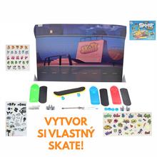Sada zlož a ozdob si skateboard 9,5 cm 4ks s doplnkami v krabičke - FLORASYSTEM