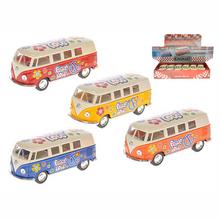 Autobus Volkswagen 13cm kov na spätný chod 4 farby - Autíčka, motorky, vlaky, letadla | FLORASYSTEM