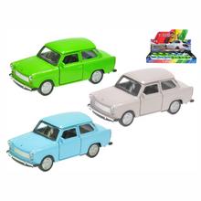 Trabant 11cm kov spätný chod 3farby - autíčka, motorky, vlaky, lietadlá | FLORASYSTEM