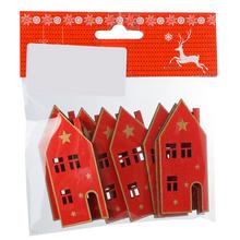 DOMČEK ČERVENO/ZLATÝ LEPIACI DREVO S/8 3*7CM - Domek | FLORASYSTEM