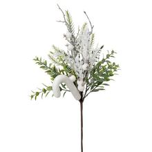 KONÁRIK VIAN. LÍZATKO, ŠÍPKY, TUJA GLITER BIE/ZEL 48CM - FLORASYSTEM