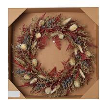 VENIEC SUŠ.,BODL.,PAPRAĎ,LIMON.,LAGUR., MO/ČE/KRE/HNE 46CM - Věnec vánoční  | FLORASYSTEM