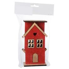 DOMČEK FLÍS V SÁČKU ČERV. S/2 9x4x15,5CM - Domek | FLORASYSTEM