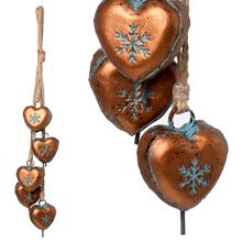 ZÁVES ROLNIČKY SRDCE KOV ZL. 7*4*55CM - FLORASYSTEM