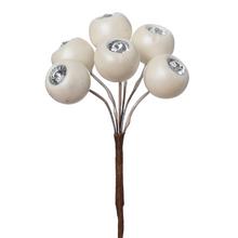 ZÁPICH BOBULE S KAMIENKOM BIELE X6 15CM  - FLORASYSTEM