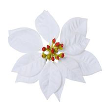 VIAN. RUŽA NA ŠTIPCI BIELA 19*16CM - Květ na klipu | FLORASYSTEM