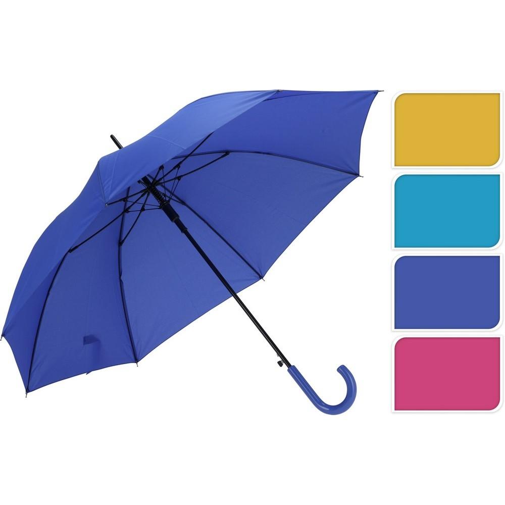 Deštník v jasné barvě s různými barevnými variantami.