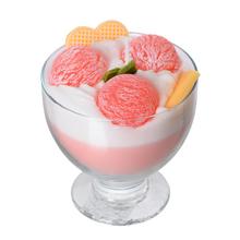 SVIEČKA DEZERT POHÁR RUŽOVÝ MALINA 13x11cm - FLORASYSTEM