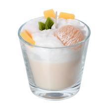 SVIEČKA DEZERT V SKLE BÉŽOVÝ CAPUCINO 9x9cm - Dekorační | FLORASYSTEM