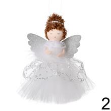 Záves anjel s trblietavými krídlami a bielou sukňou.