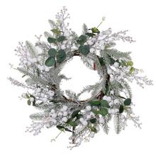 VENIEC ČEČINKA, EUCALYPTUS, BIE. ŠÍPKY, BOBULKY 55CM - FLORASYSTEM