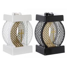 LAMPION GLAMOUR OKRÚHLA S KRÍŽOM 28x15x20cm - Kahanec bez náplně | FLORASYSTEM