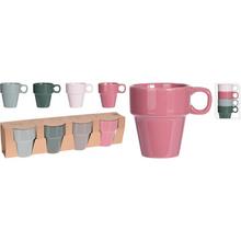 AKCIA! ŠÁLKA S/4ks 180ML 8xV9cm - Šálky a keramika | FLORASYSTEM