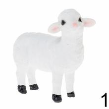 Biele ovce z polyetylénu, 8 cm, mix