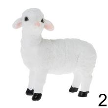 Biele ovce z polyetylénu, 8 cm, mix