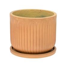 J105 KVETINÁČ + MISKA HNEDÁ 30xH24,5CM M - Mrazuvzdorná | FLORASYSTEM