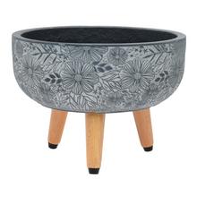 J78 OBAL MISA S NOŽIČKAMI LIVA ČIERNO-ŠEDÁ  37 H16,2CM M - Mrazuvzdorná | FLORASYSTEM