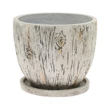 J87 KVETINÁČ + MISKA OKRÚHLY LINCY BIELA 37H30,3CM L - Mrazuvzdorná | FLORASYSTEM