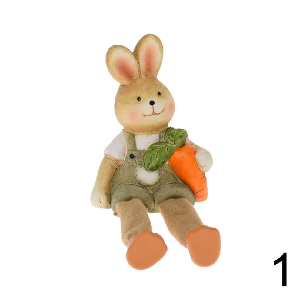 Keramické zajíčky s visícími nohama, mix barev.