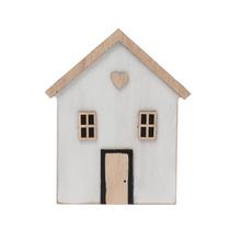 DOM DREVO 12x2,3x14,5CM BIELY - Doplňky dřevěné | FLORASYSTEM
