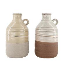 SUPER CENA VÁZA FĽAŠA S UCHOM 14X14X26CM - Keramika jednobarevná interiérová | FLORASYSTEM