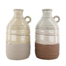 SUPER CENA VÁZA FĽAŠA S UCHOM 17X17X32,5CM - Keramika jednobarevná interiérová | FLORASYSTEM