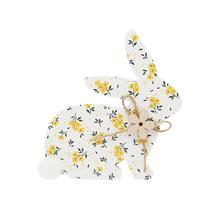 ZAJAC VZOR KVETY DREVO 14,5x2x16CM BIELY - FLORASYSTEM