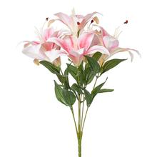 KYTICA ĽALIA x7 RUŽOVÁ 45CM - Lilie | FLORASYSTEM