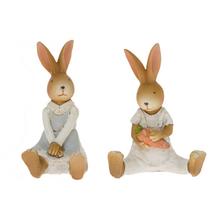 ZAJAC/ZAJAČICA SEDIACI  MIX2 POLY 10*7*13CM - FLORASYSTEM