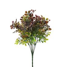 ZELEŇ DROB. LÍSTKY ZELENO-FIALOVÉ 34CM - Zápich růžový, fialový | FLORASYSTEM