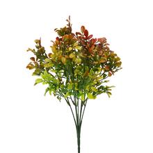 ZELEŇ DROB. LÍSTKY ZELENO-ČERVENÁ 34CM - FLORASYSTEM