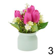 Umelé tulipány v črepníku mix farieb.