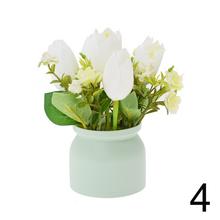 Umelé tulipány v črepníku mix farieb.