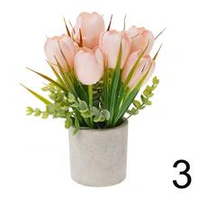 Umelé tulipány v črepníku mix farieb.