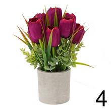 Umelé tulipány v črepníku mix farieb.