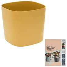 OBAL CAPRI 24 OCHRE 24XV21CM/7L - Štvorcový dizajnový | FLORASYSTEM