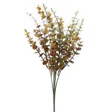 ZELEŇ EUCALYPTUS BABY BLUE ZELENO-ČERVENÝ 41cm - Zápich oranžový / červený / hnedý | FLORASYSTEM