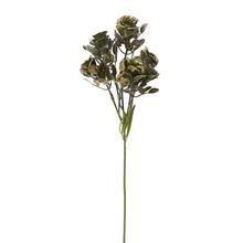 ZÁPICH ZELEŇ, RUŽA ZELENO-ZLATÝ METAL 38cm - Zápich růžový, fialový | FLORASYSTEM