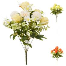 KYTICA RUŽA, CHRYZ, DROB.KVETY, ZELEŇ, MIX/3F 46CM - Kytice mix celorok | FLORASYSTEM