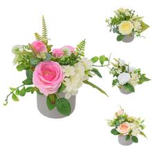 RUŽA HORTENZIA V ČREPNÍKU MIX/4F 20CM - Růže kytice | FLORASYSTEM