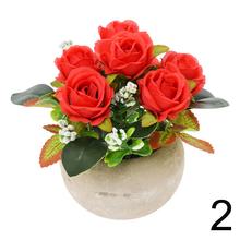 Umelé ruže v črepníku mix farieb.