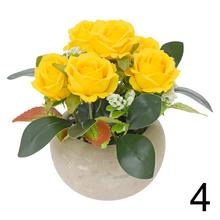 Umelé ruže v črepníku mix farieb.