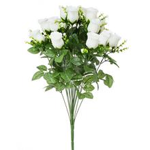 KYTICA RUŽA BIELA, GYPSA, ZELEŇ  55CM - Růže kytice | FLORASYSTEM