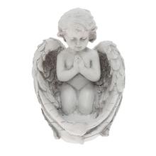 ANJEL MODLIACI NA PODSTAVCI POLY  BIELY 14.5*12.5*15CM - FLORASYSTEM
