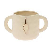 OBAL KERAMIKA S UŠAMI 22x14x12,5CM KRÉM - FLORASYSTEM