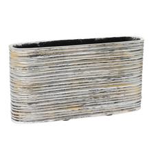 OBAL OVÁL POLYREZ M 30x7,5x16CM ČIERNOSTRIEBORNÁ - Nádoby pro suché aranžování | FLORASYSTEM