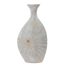VÁZA POLYREZ L 24x12x45CM BIELA - Nádoby pro suché aranžování | FLORASYSTEM
