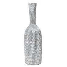 VÁZA POLYREZ M 15x15x50CM ČIERNOBIELA - Nádoby pro suché aranžování | FLORASYSTEM