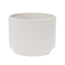 OBAL BIELA ORNAMENT KERAMIKA 17*17*13CM - Obal bílý | FLORASYSTEM