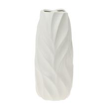 VÁZA VLNKY KERAMIKA 11x12x23CM HNEDÁ - Keramika jednobarevná interiérová | FLORASYSTEM